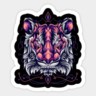 tiger head mask Sticker